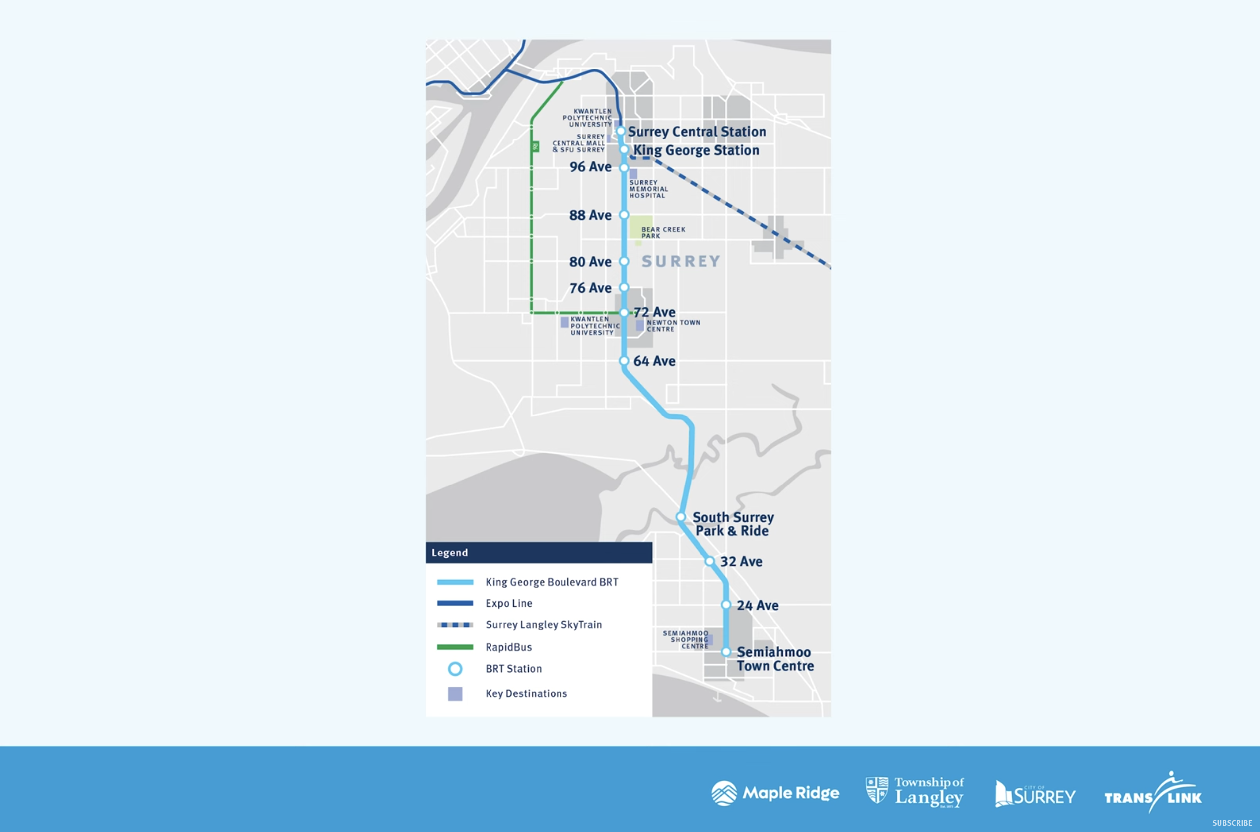 Bus Rapid Transit (BRT) Line Connecting King George Station To White Rock Announced